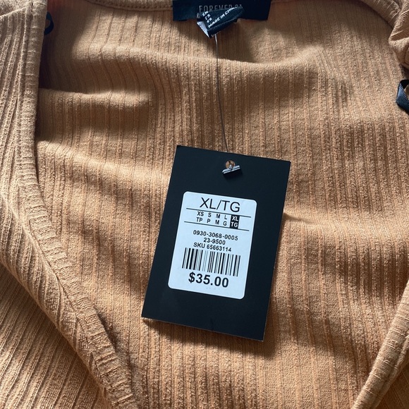 FOREVER 21 Tan Brown Longsleeve Dress Size XL - Picture 2 of 4